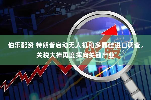伯乐配资 特朗普启动无人机和多晶硅进口调查，关税大棒再度挥向关键产业