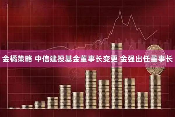 金橘策略 中信建投基金董事长变更 金强出任董事长